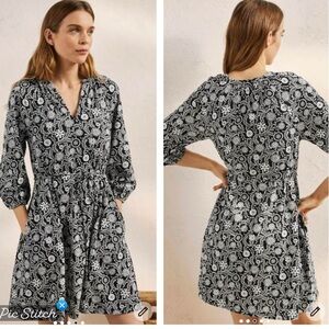 Boden Notch Neck Jersey Mini Dress